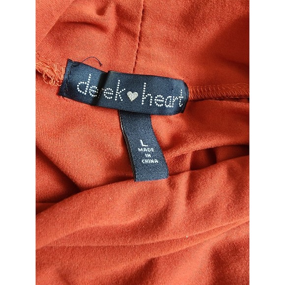 Derek Heart Rust Sleeveless Dress Size L Lagenlook Hippie Boho Artsy - Picture 4 of 5